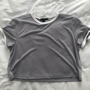 Forever 21 grey crop top